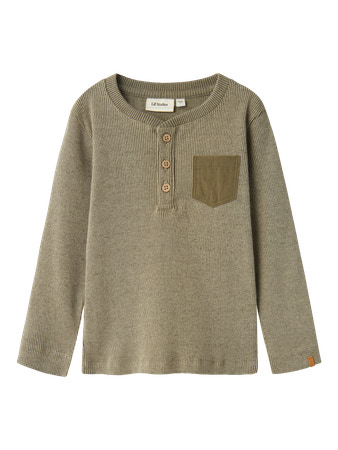 LIL ATELIER Langærmet Bluse Barbar Moss Gray