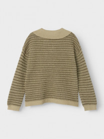 LIL ATELIER Strik Polo Barker Moss Gray
