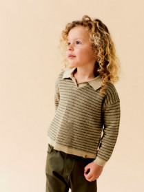 LIL ATELIER Strik Polo Barker Moss Gray
