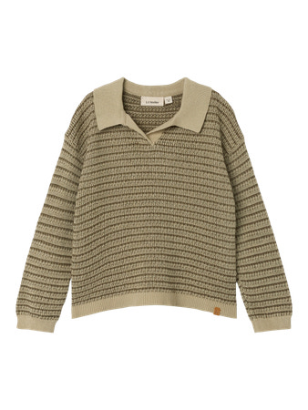 LIL ATELIER Strik Polo Barker Moss Gray