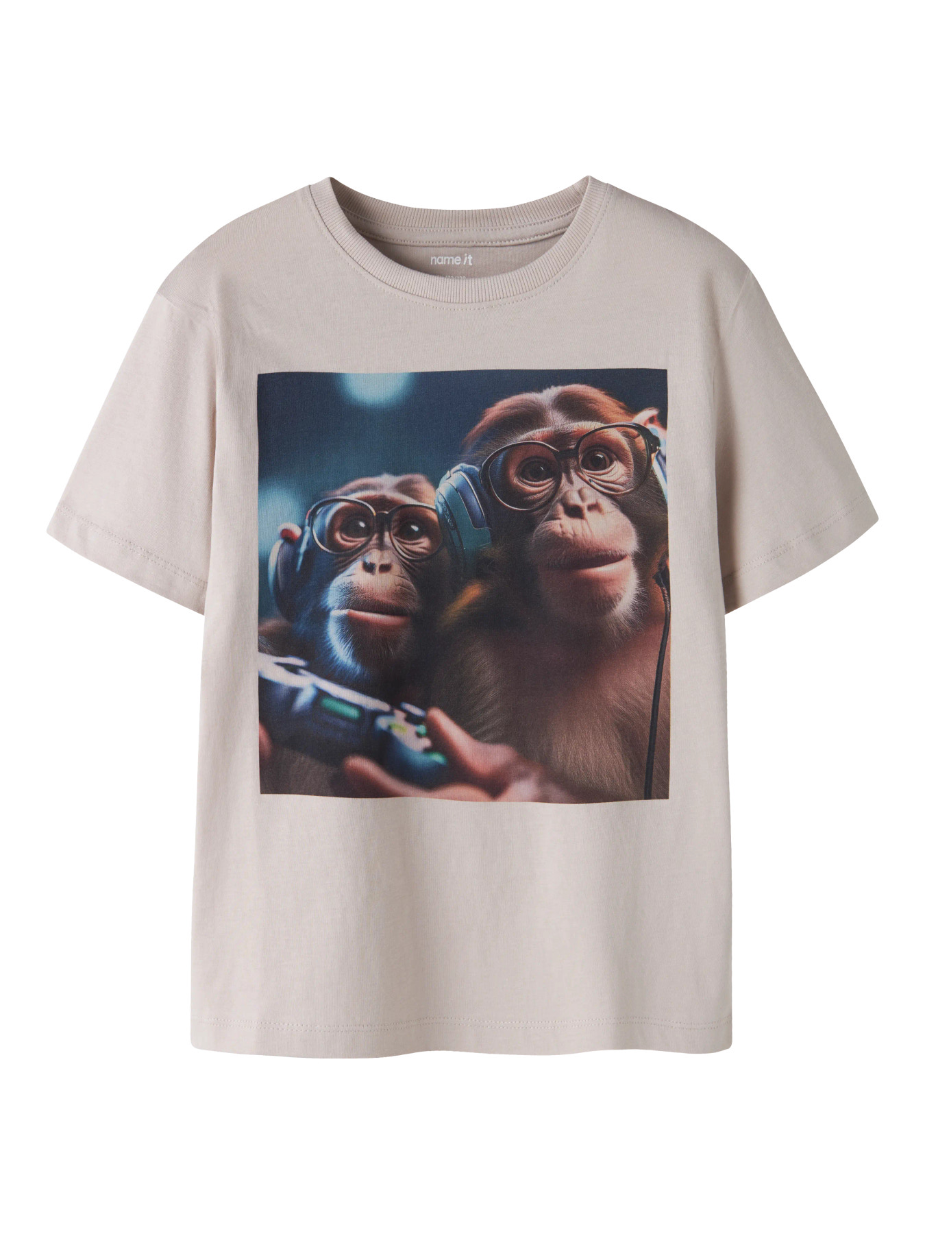 Name It T-shirt - NkmVoto - Chateau Gray/Gamer Monkey