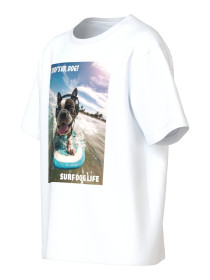NAME IT T-shirt Voto Bright White Surf Dog