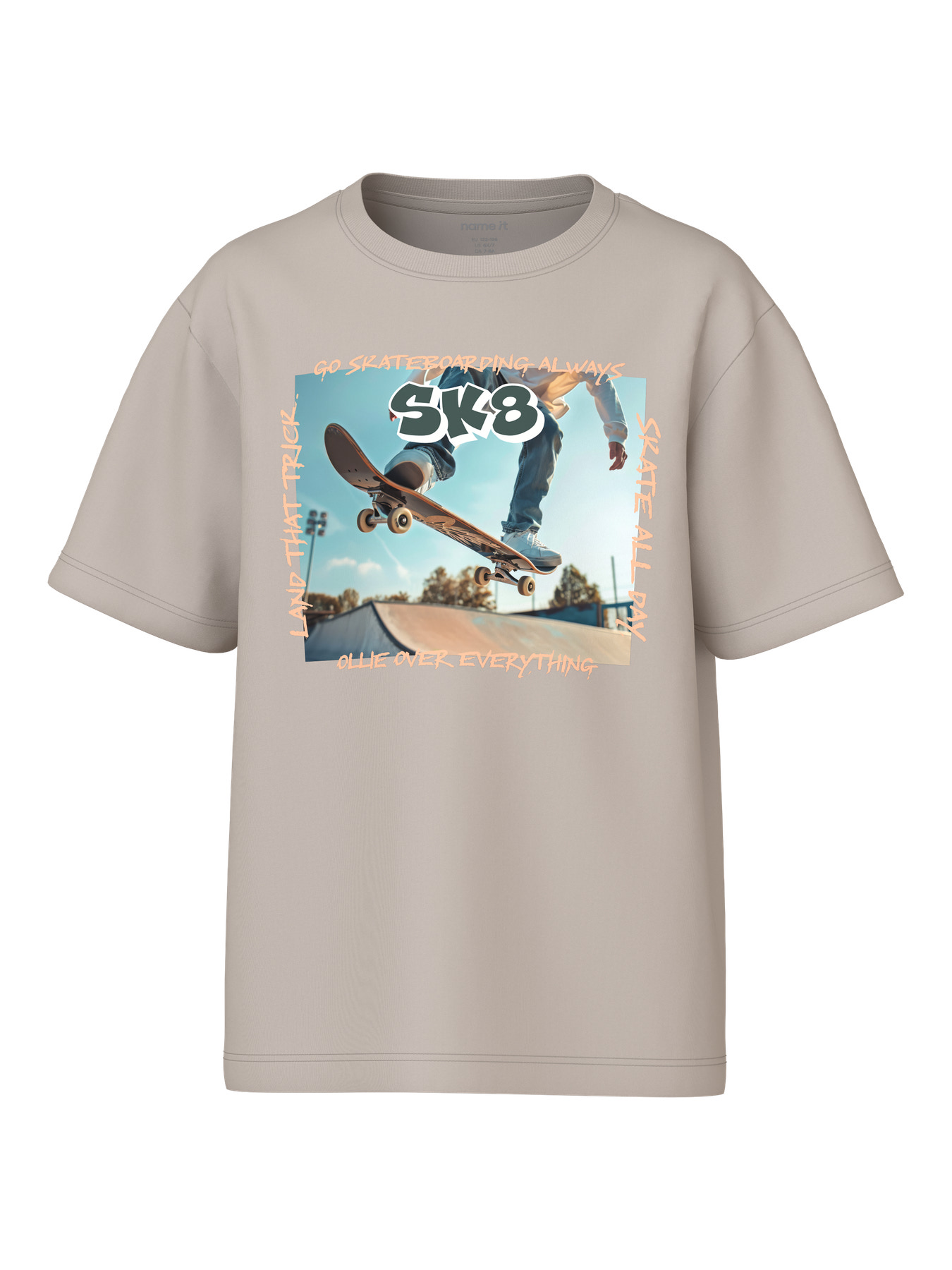 Name It T-shirt - NkmVoto - Chateau Gray/SK8