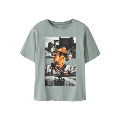 NAME IT T-shirt Voto Green Milieu Hotdog