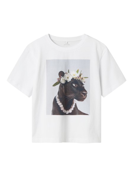 NAME IT T-shirt Votea Bright White Panther