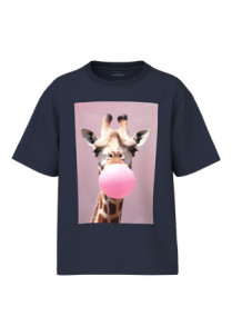 NAME IT T-shirt Votea Navy Blazer Giraffe