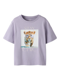 NAME IT T-shirt Votea Lavender Gray Stay Chic