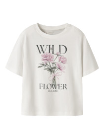 NAME IT T-shirt Votea Cloud Dancer Wild Flower