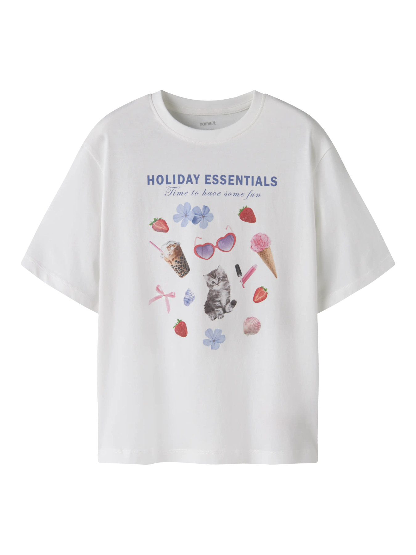 Name It T-shirt - NkfVotea - Cloud Dancer/Holiday Essentials
