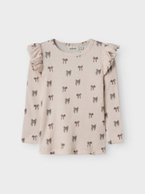 LIL ATELIER Bluse Gavo Eko Silver Peony Bow