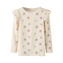 LIL ATELIER Bluse Gavo Turtledove Bow