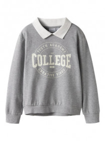 NAME IT Polo Sweatshirt Nasmi Grey Melange