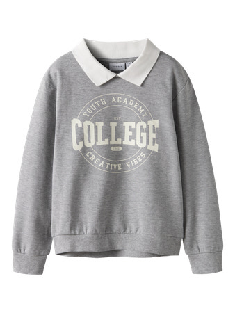 NAME IT Polo Sweatshirt Nasmi Grey Melange