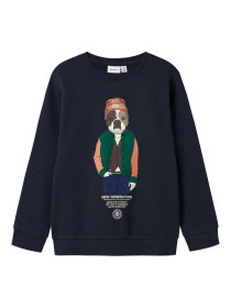 NAME IT Loose Sweatshirt Salko Dark Sapphire