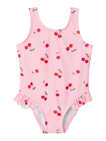 Name It Badedragt Pink Frosting Med Kirsebærprint - Str. 3-4y 98/104cm
