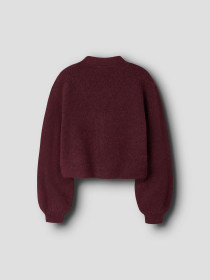 NAME IT Strik Cardigan Rina Burgundy Black