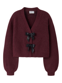 NAME IT Strik Cardigan Rina Burgundy Black