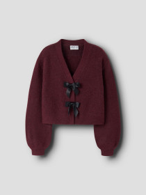 NAME IT Strik Cardigan Rina Burgundy Black