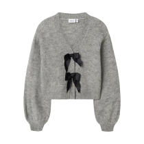 NAME IT Strik Cardigan Rina Grey Melange