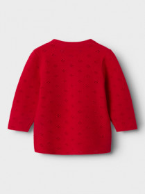 NAME IT Strik Cardigan Fie Lipstick Red