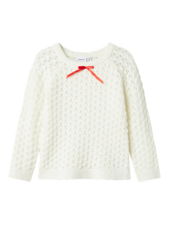 Name It Dalone Striktrøje - Cloud Dancer