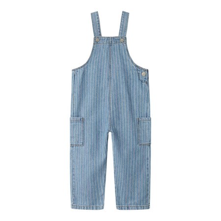 NAME IT Stribet Denim Overall Macie Light Blue Multi