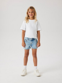 NAME IT Rhinsten Denim Shorts Rose Medium Blue Denim