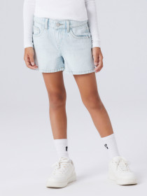 NAME IT Rhinsten Denim Shorts Rose Light Blue Denim