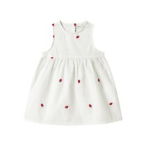 NAME IT Spencer Kjole Derilla Bright White Stawberry