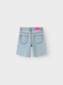 NAME IT High Waist Long Denim Shorts Bella Light Blue