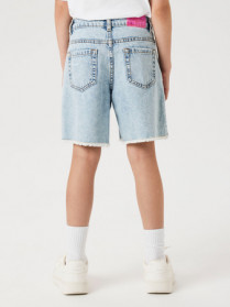 NAME IT High Waist Long Denim Shorts Bella Light Blue