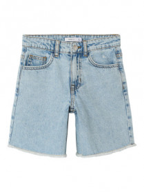 NAME IT High Waist Long Denim Shorts Bella Light Blue