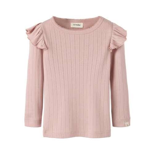Lil Atelier Bluse - Bomuld/Modal - NmfRachel - Misty Rose m. Hul
