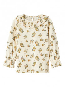LIL ATELIER Langærmet Rib Bluse Gavo Eug Turtledove Lemon