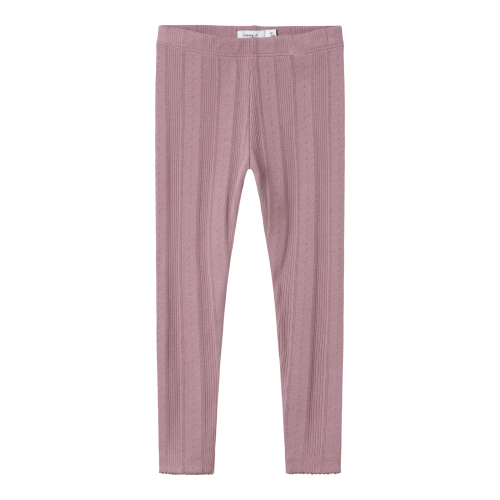 Name It Leggings - Noos - NmfJulia - Elderberry m. Hulmønster