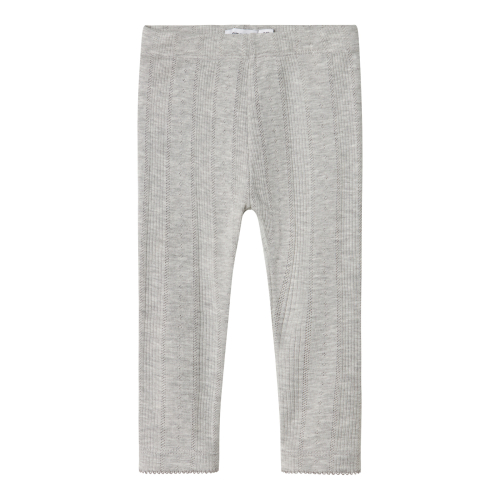 Name It Leggings - Noos - NmfJulia - Grey Melange m. Hulmønster