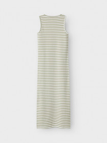 NAME IT Rib Maxi Kjole Suraja Tea Bright White