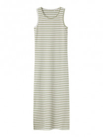 NAME IT Rib Maxi Kjole Suraja Tea Bright White