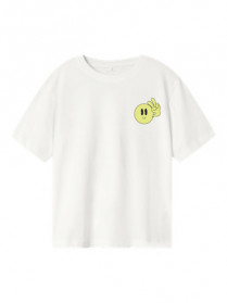 NAME IT T-shirt Zulla Sunny Lime Bright White