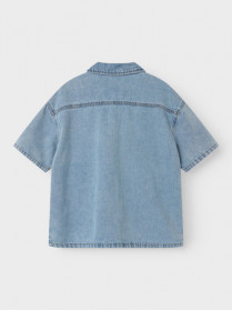 NAME IT Kortærmet Denim Skjorte Half Light Blue Denim