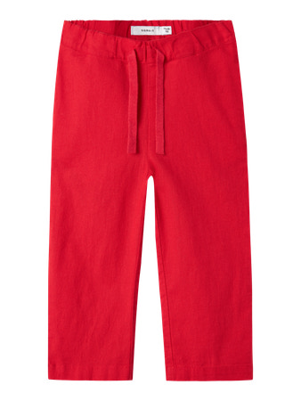 NAME IT Hør Bukser Falinnen Chinese Red