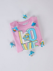 NAME IT Lang Sweatshirt Frissi Pink Frosting