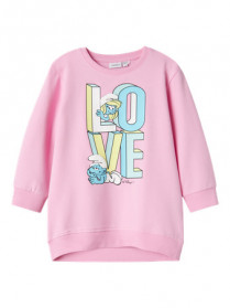 NAME IT Lang Sweatshirt Frissi Pink Frosting