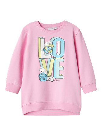 NAME IT Lang Sweatshirt Frissi Pink Frosting