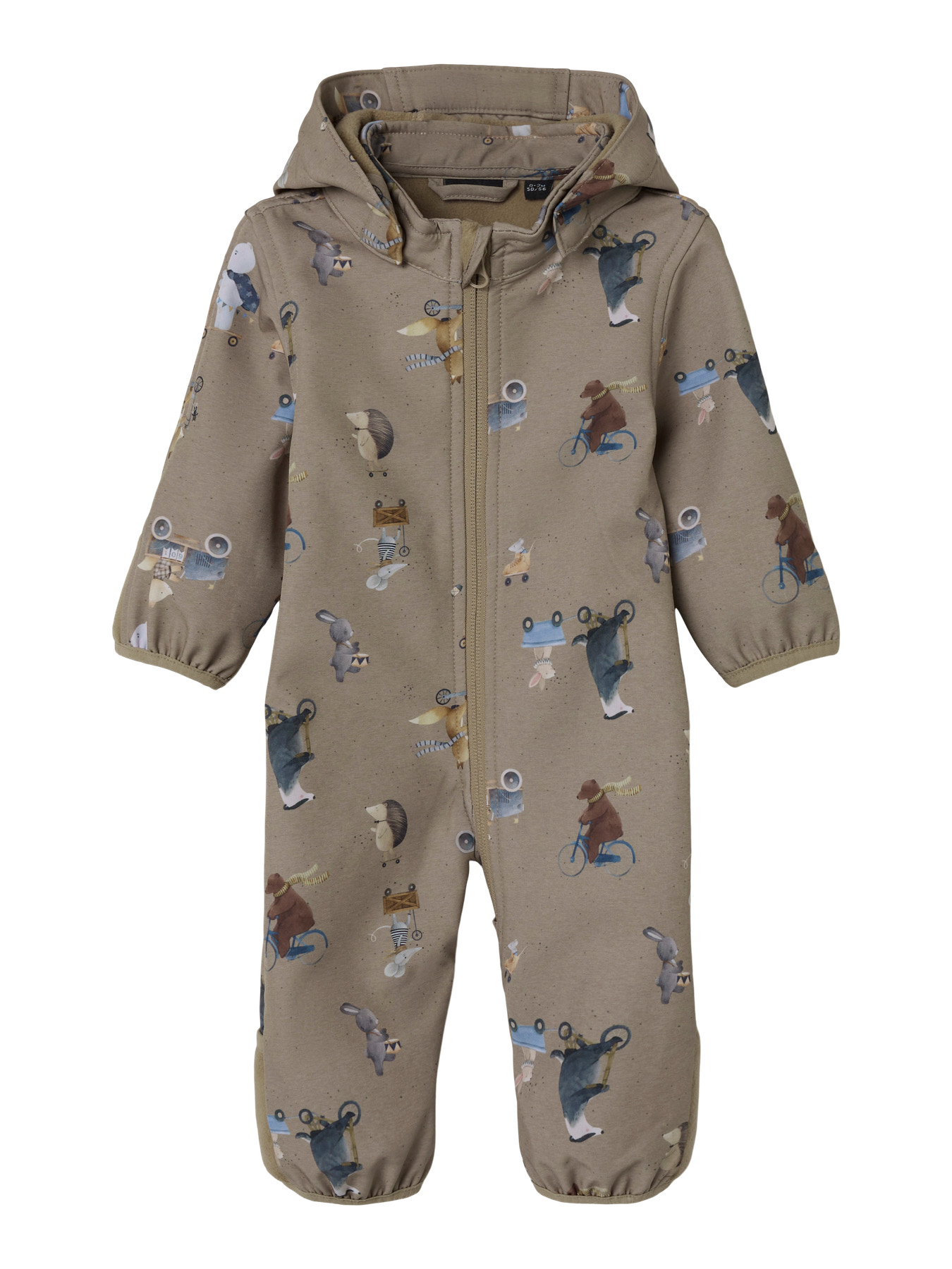 NAME IT Softshell Suit Alfa Silver Mink Go