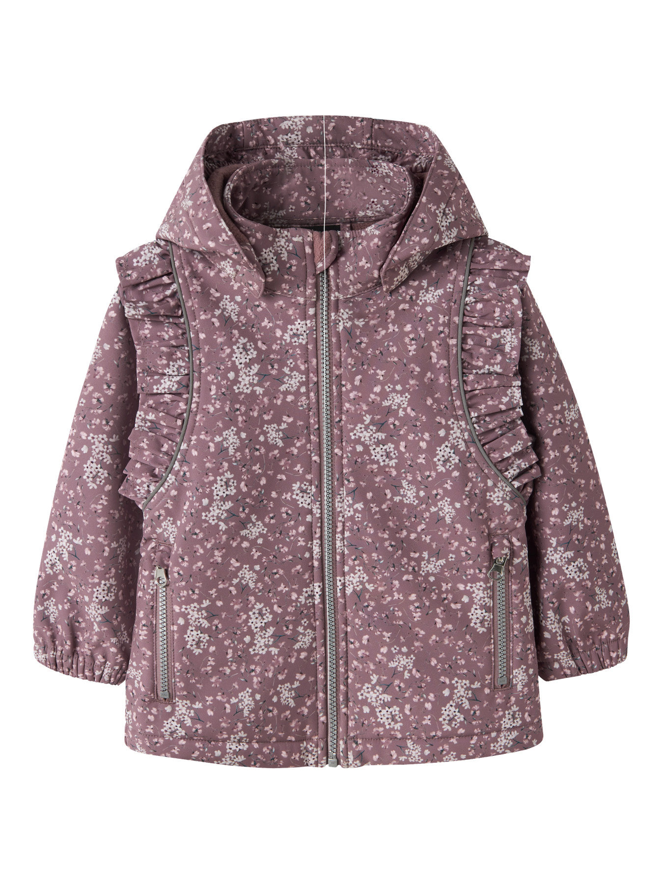 NAME IT Softshell Jakke Alfa08 Grape Shake Floral Dream