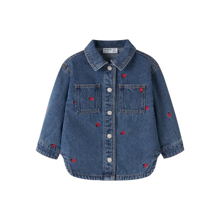 NAME IT Denim Jakke Nina Medium Blue Denim Lady Bug billede