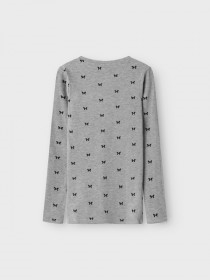 NAME IT Rib Bluse Dans Grey Melange