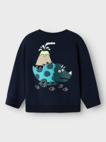 NAME IT Gustav Gris Sweatshirt Find Navy Blazer