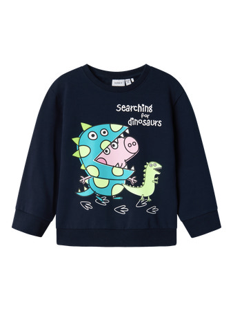 NAME IT Gustav Gris Sweatshirt Find Navy Blazer